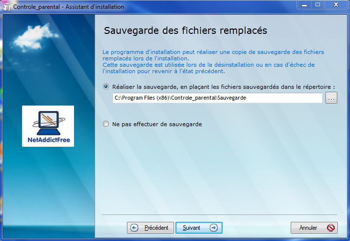 NetAddictSoft Parental Control - Installation